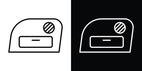 car glove compartment icon filled flat sign concept for web design.