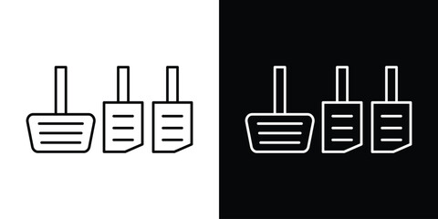 car pedal icon filled flat sign concept for web design.