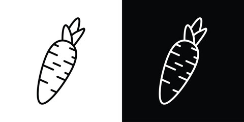 Carrot icon filled flat sign concept for web design.