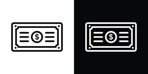 Cash icon filled flat sign concept for web design.