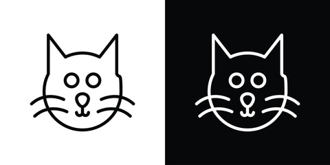 Cat icon filled flat sign concept for web design.