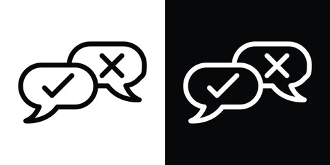 Check false or true icon filled flat sign concept for web design.