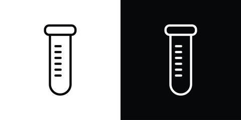 Chemical Tube icon filled flat sign concept for web design.