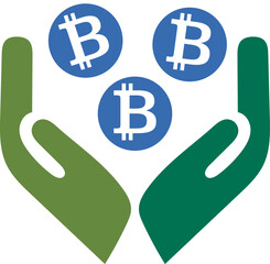 Vector graphic of Bitcoin cryptocurrency symbol