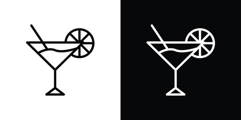 Citrus Glass icon filled flat sign concept for web design.