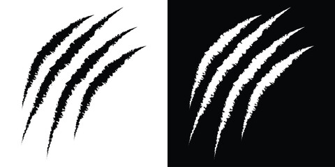 Claws scratches icon filled flat sign concept for web design. © Recoonde