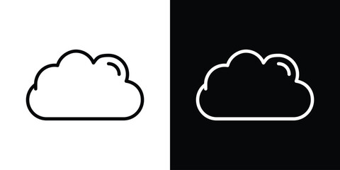 Clouds icon filled flat sign concept for web design.