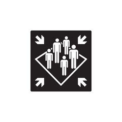 shipboard assembly station icon symbol sign vector