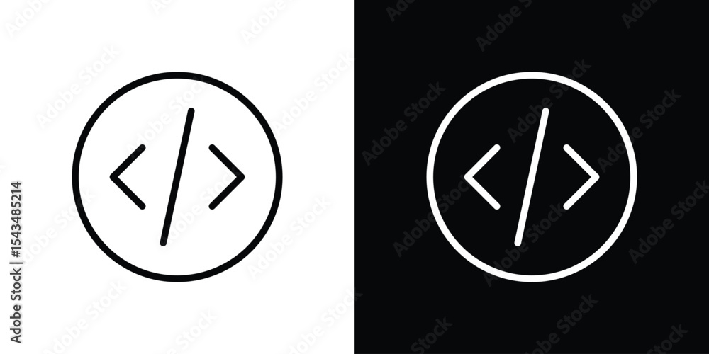 Poster code icon filled flat sign concept for web design.