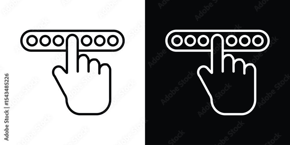 Poster code lock icon filled flat sign concept for web design.