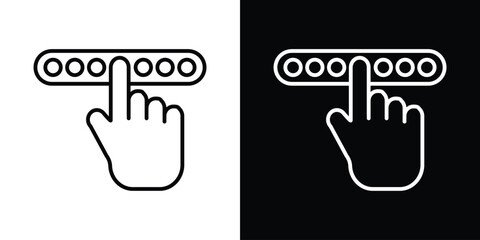 Code lock icon filled flat sign concept for web design.