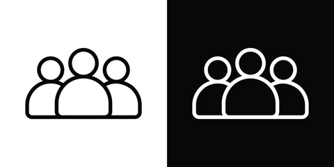 Community icon filled flat sign concept for web design.