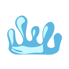 Water drops. drops, waves, tears, spray, nature splashes isolated on white background. Dripping liquid. Water spill. Aqua drop element. Cartoon flat vector illustration