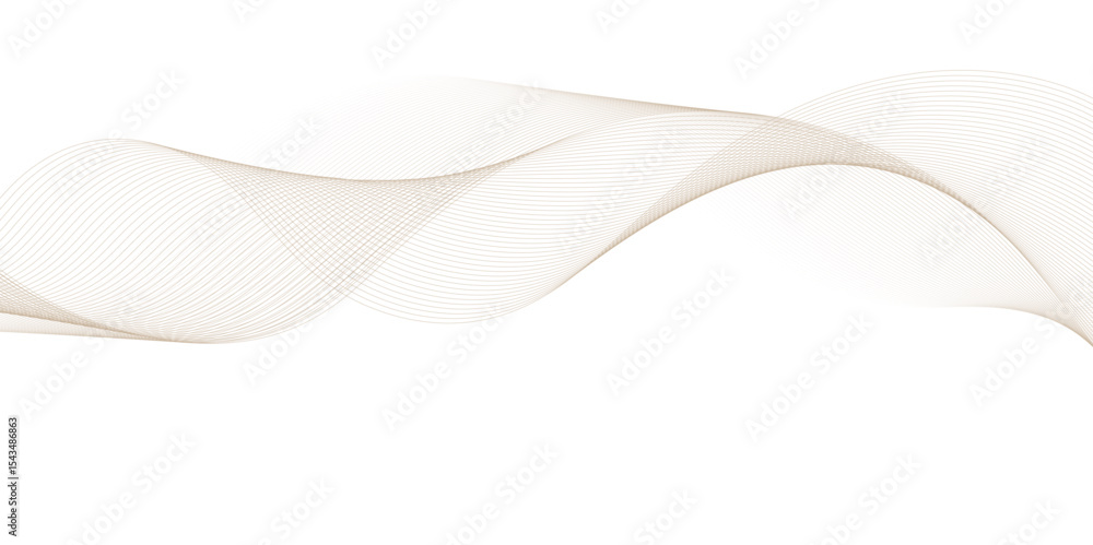 Poster beige wave design creates flowing and dynamic visual effect on a white background, adding a touch of