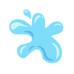 Water drops. drops, waves, tears, spray, nature splashes isolated on white background. Dripping liquid. Water spill. Aqua drop element. Cartoon flat vector illustration