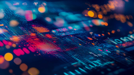 Data stream: Abstract representation of digital information flow