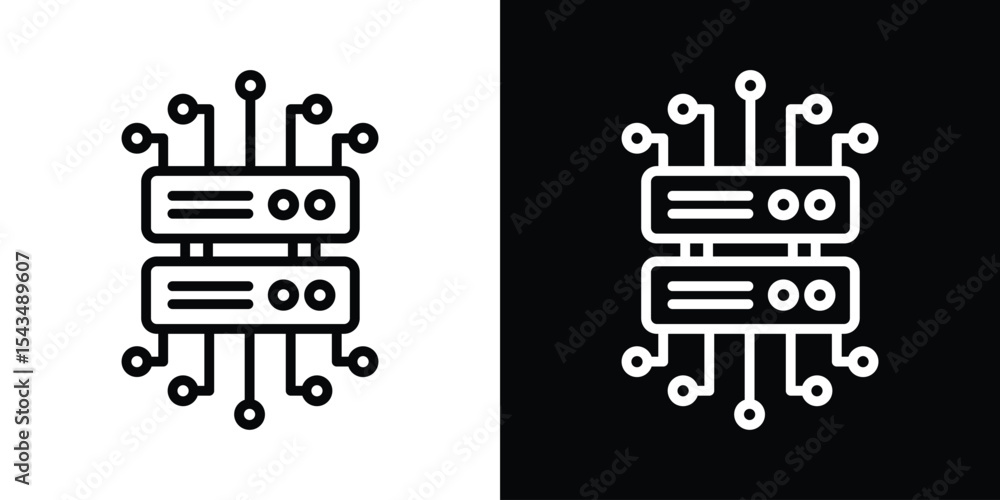 Poster data architecture icon filled flat sign concept for web design.