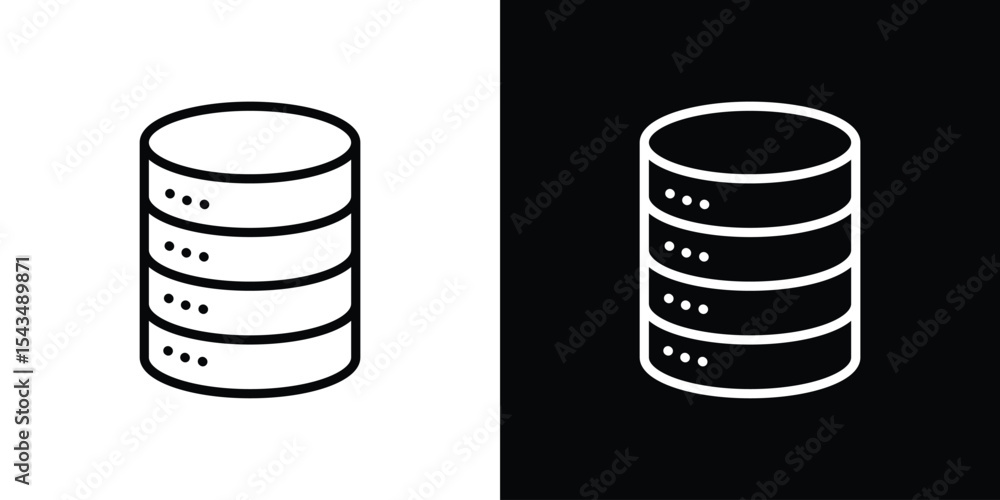Poster database icon filled flat sign concept for web design.