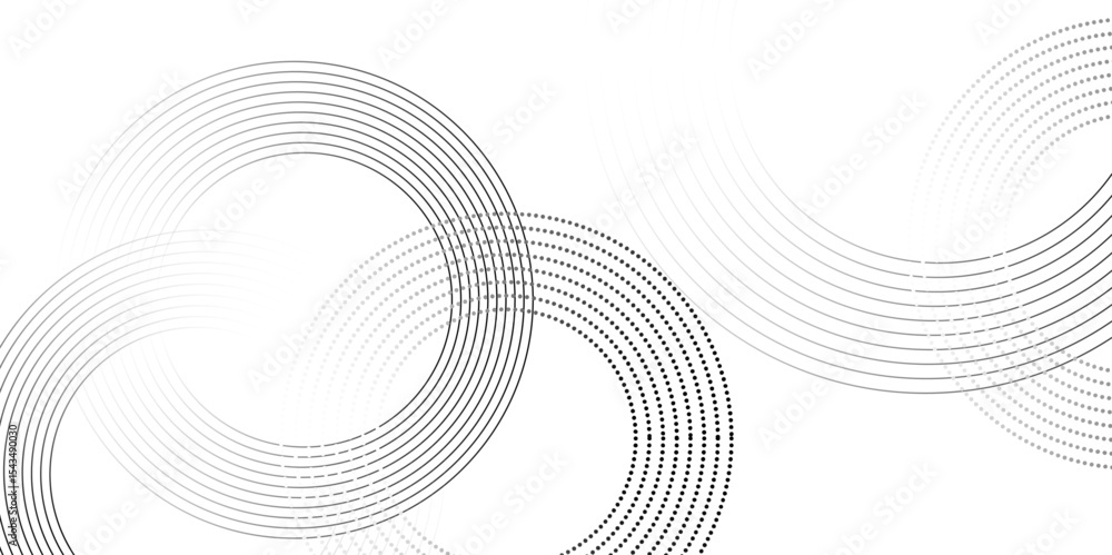 Aufkleber white and grey abstract background with geometric circle shapes. abstract geometric background vecto