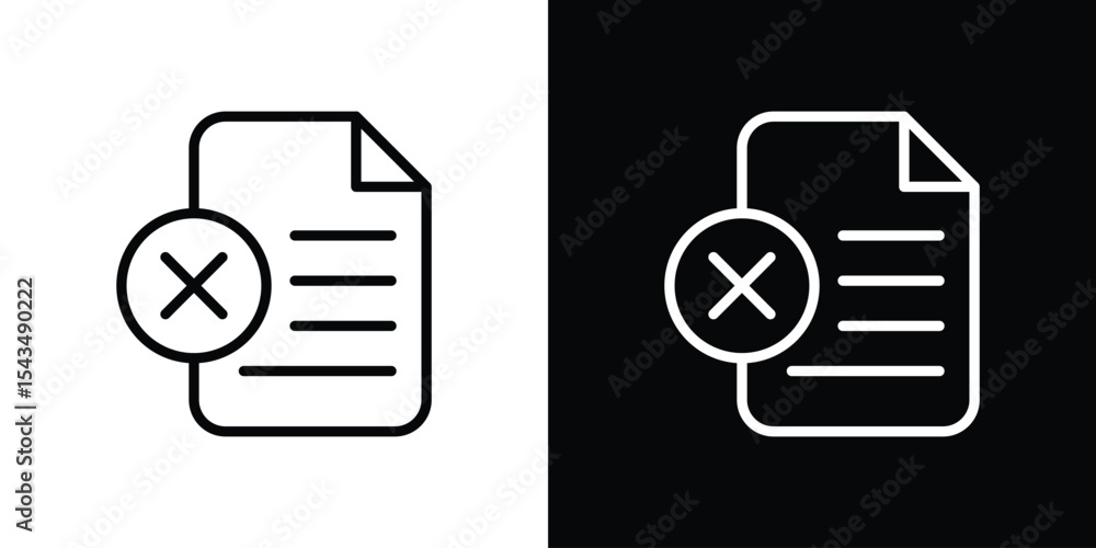 Poster delete document icon filled flat sign concept for web design.