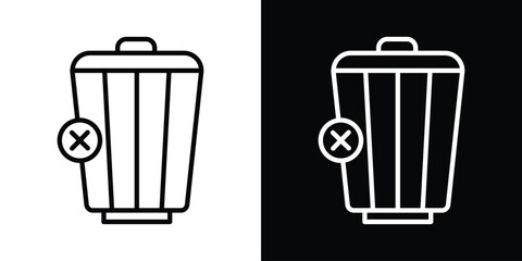Delete icon filled flat sign concept for web design.