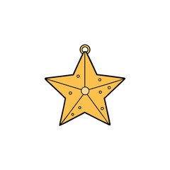 Obraz premium a golden star ornament with detailed engraving and