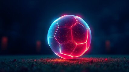 Glowing soccer ball,neon light