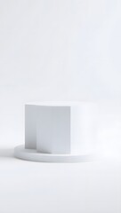 Minimal White Geometric Product Podiums