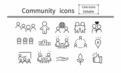 Human Community icons