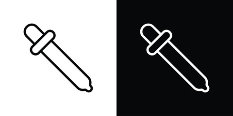 Eye dropper icon collection. line stroke icon. EPS 10