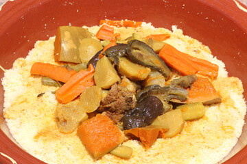 Fresh Moroccan Couscous Close Up