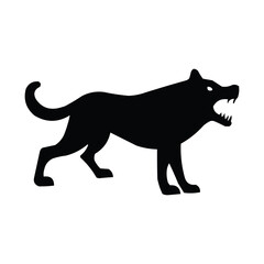 illustration of a wild animal biting