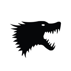 illustration of a wild animal biting