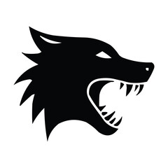 illustration of a wild animal biting