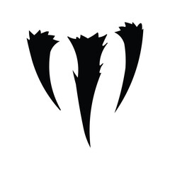 silhouette of a wild animal's claw