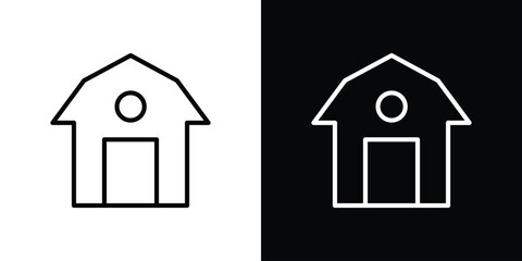 Farm icon filled flat sign concept for web design.