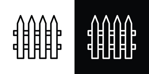 Fence icon filled flat sign concept for web design.