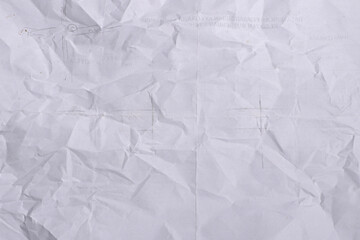 Wrinkled White Paper Texture Background

