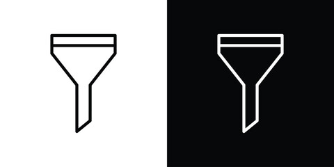 Filter icon filled flat sign concept for web design.