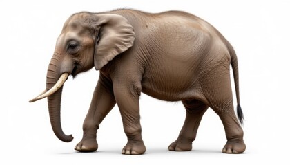 Obraz premium Elephant walking through natural habitat wildlife photography outdoor setting dynamic perspective animal behavior