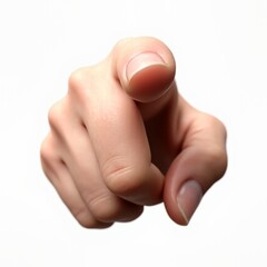 Close-Up Hand Pointing Forward with Index Finger