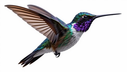 Obraz premium Hummingbird in flight nature's beauty wildlife photography vibrant environment close-up view colorful concept