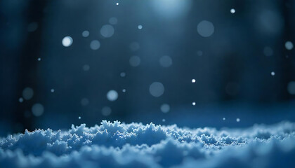 Silent Snowfall in Cold Twilight