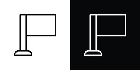 Flag icon filled flat sign concept for web design.