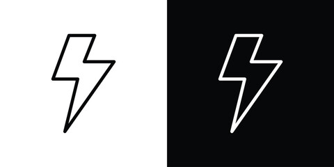 Fototapeta premium Flash icon filled flat sign concept for web design.