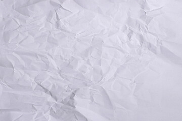 White Wrinkled Paper Texture Background

