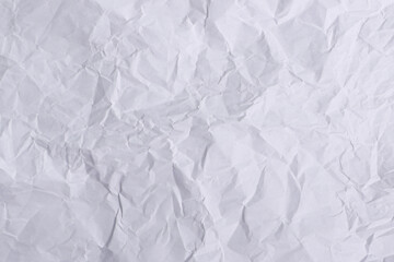 White Crumpled Paper Texture Background


