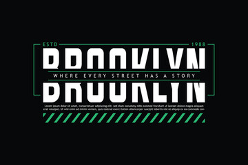 Brooklyn Urban Streetwear Style Typography Concept Design