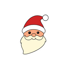 santa s floating beard and hat with rosy cheeks  w