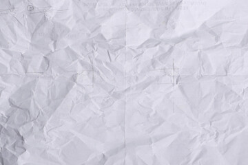 Crumpled White Paper Texture Background

